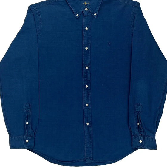 Indigo Oxford Ralph Lauren Shirt - Large Blue Cotton