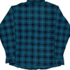 Wrangler Checked Flannel Shirt - Large Blue Polyester