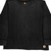 Carhartt Long Sleeve T-Shirt - 2XL Black Cotton