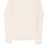 Tommy Hilfiger Long Sleeve Top - Small White Cotton Blend