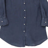 Fred Perry Shirt - Large Blue Linen