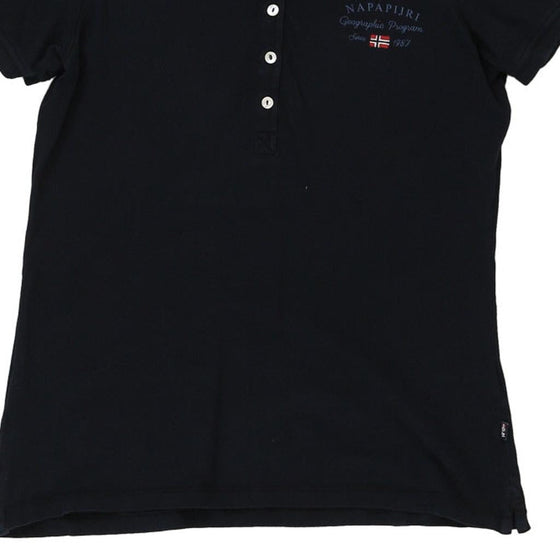 Napapijri Polo Shirt - Medium Navy Cotton