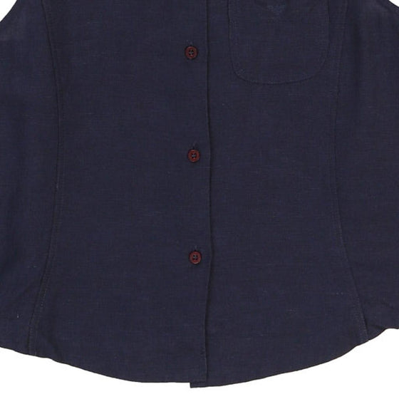 Age 13-14 Armani Blouse - Small Navy Cotton