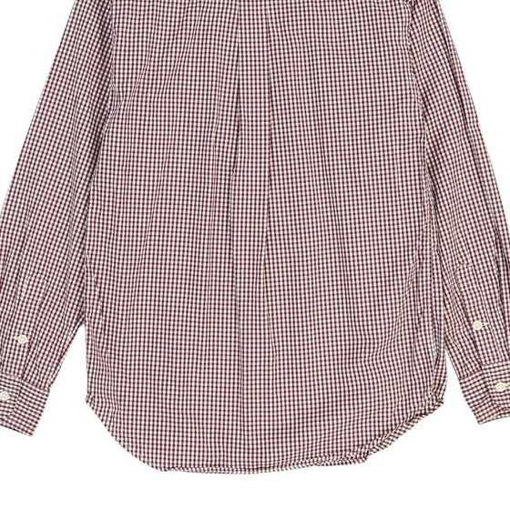 Age 9-11 Ralph Lauren Checked Shirt - Medium Burgundy Cotton