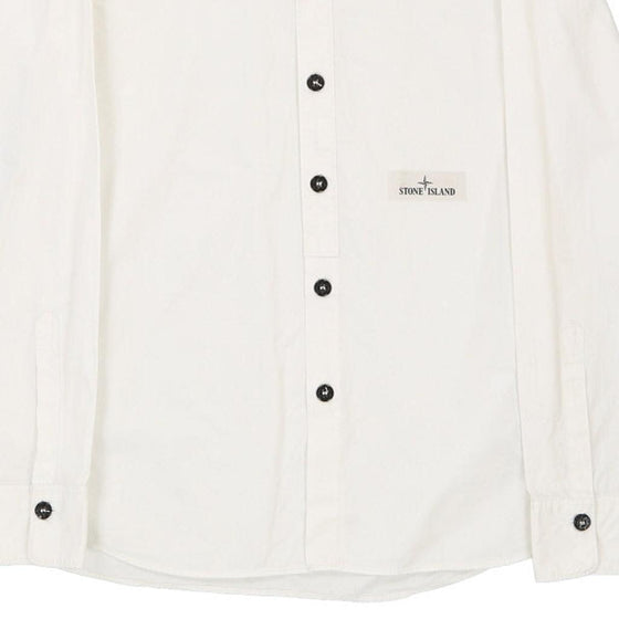 Age 13-14 Stone Island Shirt - Medium White Cotton