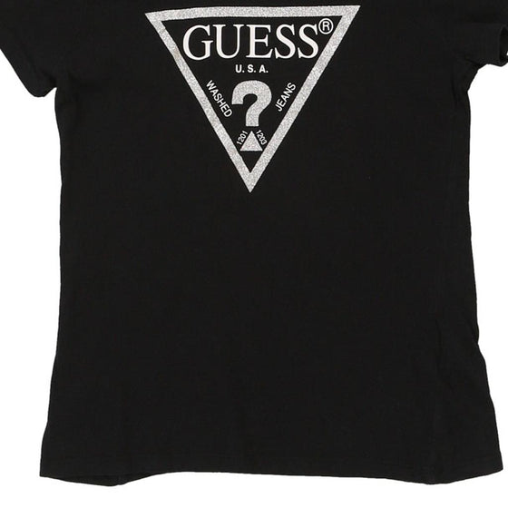 Age 12 Guess T-Shirt - Small Black Cotton