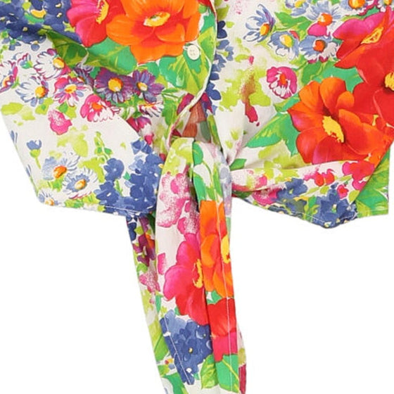 Age 9 Laura Biagiotti Floral Blouse - Large Multicoloured Cotton