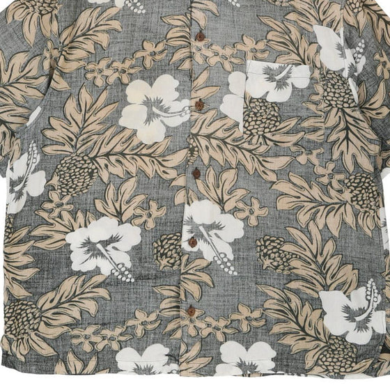 Vintage grey Ocean Pacific Hawaiian Shirt - mens x-large