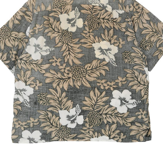 Vintage grey Ocean Pacific Hawaiian Shirt - mens x-large