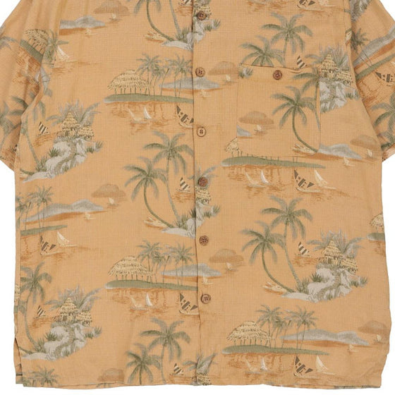 Vintage yellow 1775 Hawaiian Shirt - mens x-large