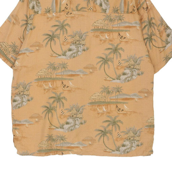 Vintage yellow 1775 Hawaiian Shirt - mens x-large