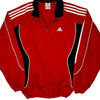 Adidas Track Jacket - Medium Red Polyester