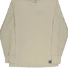 Carhartt Long Sleeve T-Shirt - Large Cream Cotton