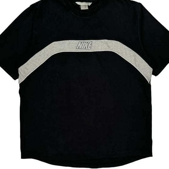 Nike T-Shirt - Large Black Cotton