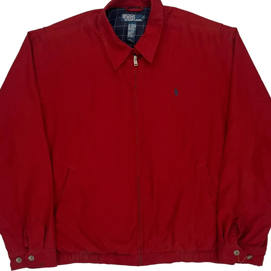 Polo Ralph Lauren Harrington Jacket - Large Red Cotton Blend