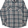 Wrangler Checked Shirt - Large Grey Cotton