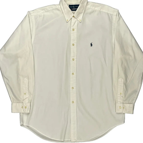 Ralph Lauren Collared Shirt - Large White Cotton