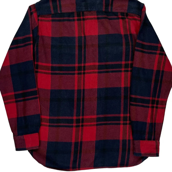 Levis Checked Flannel Shirt - Small Red Cotton