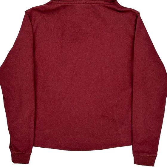 Bear Graphic Patagonia Hoodie - Small Burgundy Cotton Blend