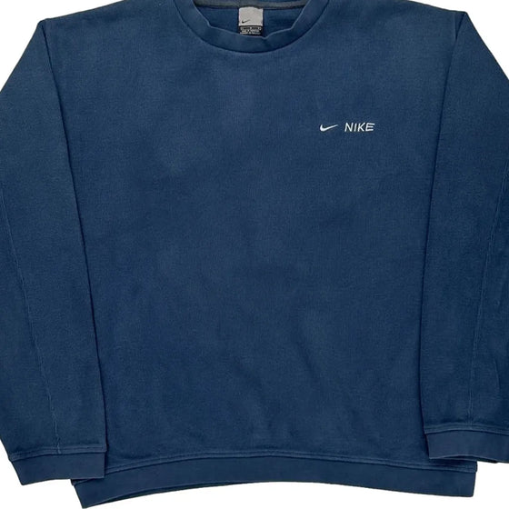 Nike Sweatshirt - Large Blue Cotton