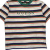 Striped Guess Graphic T-Shirt - Large Multicoloured Cotton