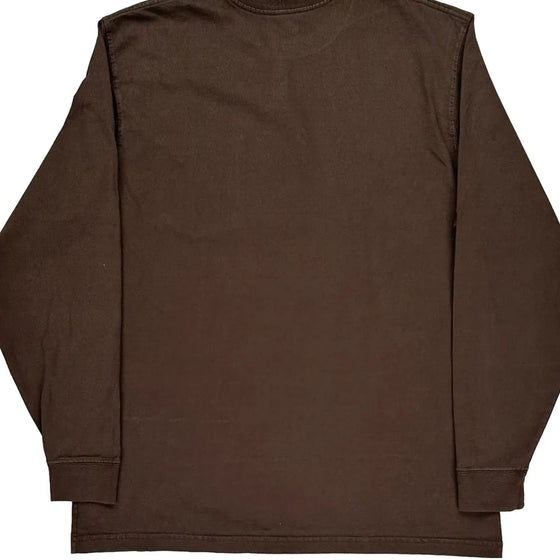 Pocket Carhartt Long Sleeve T-Shirt - Large Brown Cotton