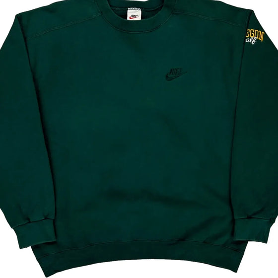 Oregon Nike Sweatshirt - Large Green Cotton Blend