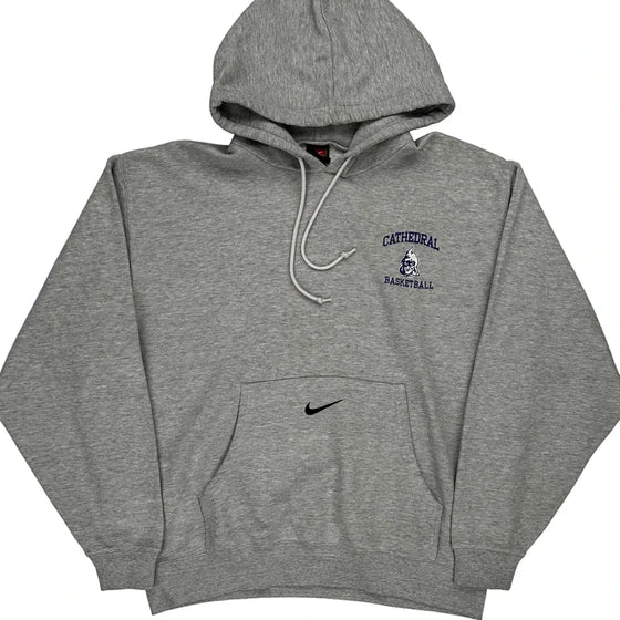 Cathedral Basketball Nike Graphic Hoodie - Large Grey Cotton Blend