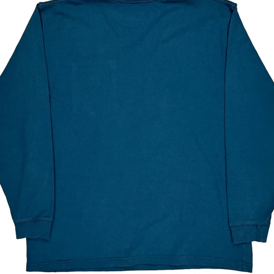 Pocket Carhartt Long Sleeve T-Shirt - Large Blue Cotton