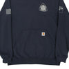 Vintage navy Michael Valente Contracting Carhartt Hoodie - mens large