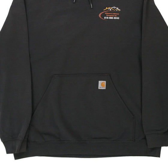 Vintage black Johnson & Johnson Enterprise Carhartt Hoodie - mens x-large