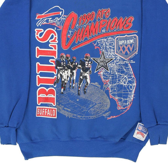 Vintage blue Made in USA Buffalo Bills 1990 Nutmeg Sweatshirt - mens x-large