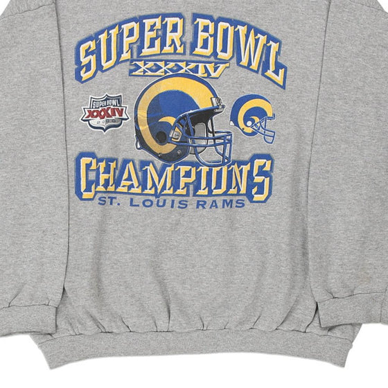 Vintage grey Super Bowl St Louis Rams Logo 7 Sweatshirt - mens xx-large