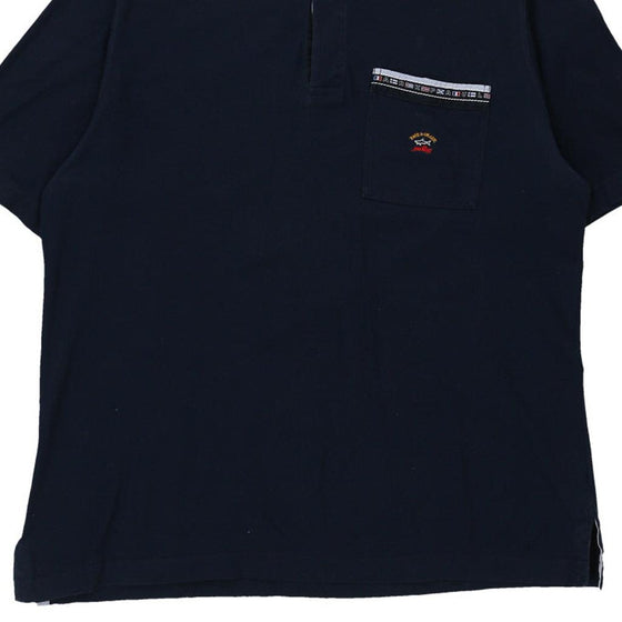 Vintage navy Paul & Shark Polo Shirt - mens x-large