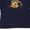 Pre-Loved navy Thunder Ride Harley Davidson T-Shirt - mens xxx-large