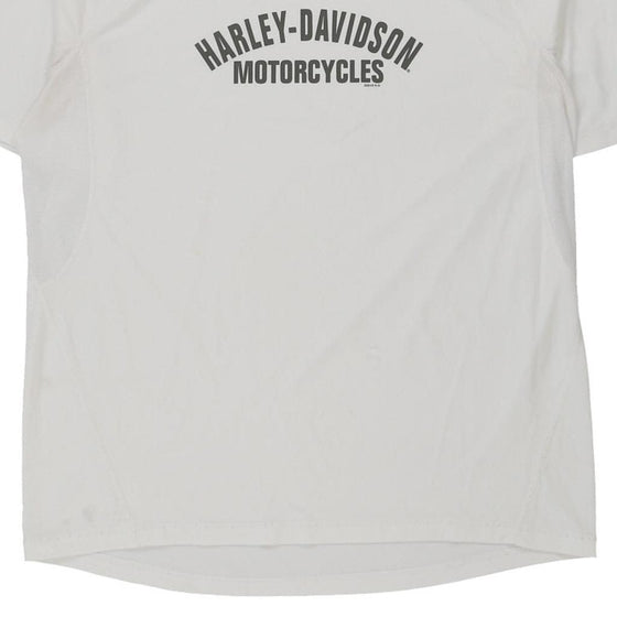 Vintage white Onalaska, Wisconsin Harley Davidson T-Shirt - mens xx-small