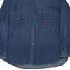 Vintage blue Ferrari Denim Shirt - mens x-large