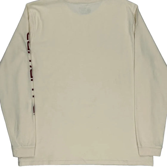 Carhartt Graphic Long Sleeve T-Shirt - Large Cream Cotton