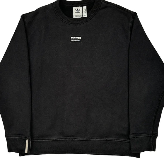 Adidas Spellout Sweatshirt - Medium Black Cotton