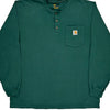 Carhartt Long Sleeve T-Shirt - Large Green Cotton