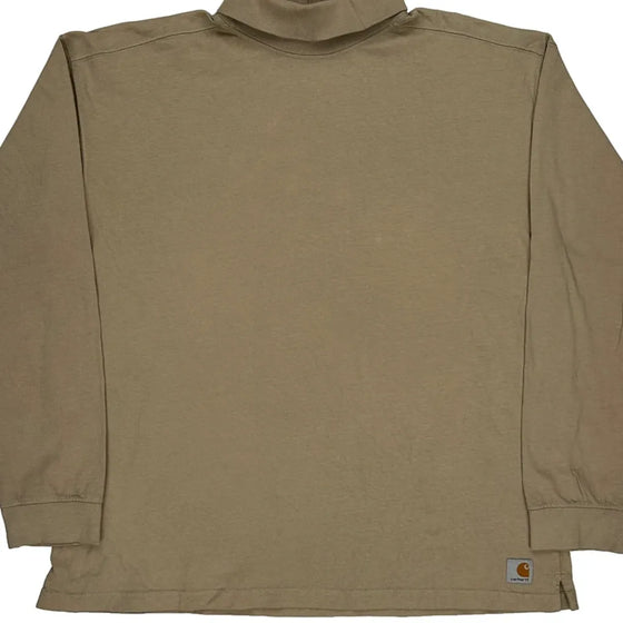 Carhartt Long Sleeve T-Shirt - 2XL Brown Cotton