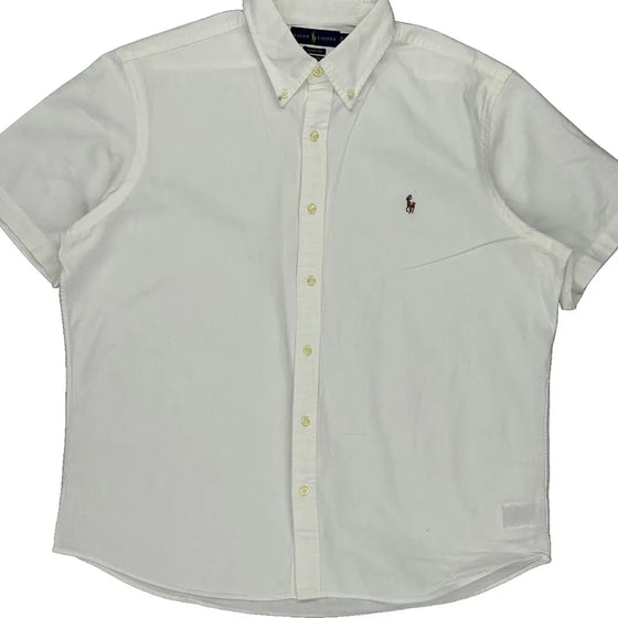 Polo Logo Ralph Lauren Shirt - XL White Cotton