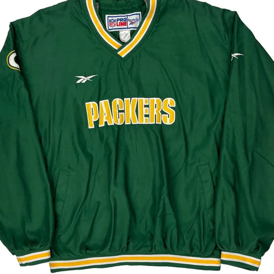 Green Bay Packers Reebok Nfl Windbreaker - Large Green Polyester