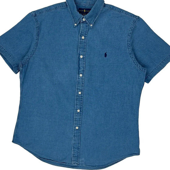 Ralph Lauren Short Sleeve Shirt - XL Blue Cotton