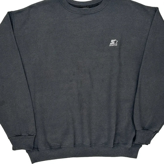 Starter Graphic Sweatshirt - Small Grey Cotton Blend