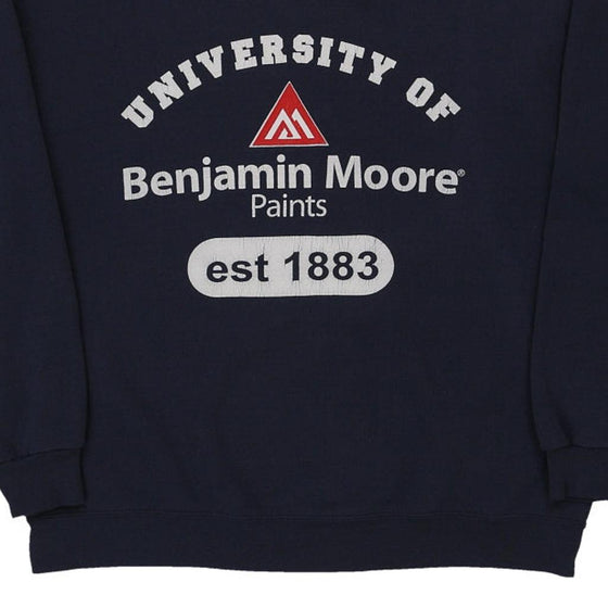 Vintage navy University Of Benjamin Moore Lee Sweatshirt - womens large