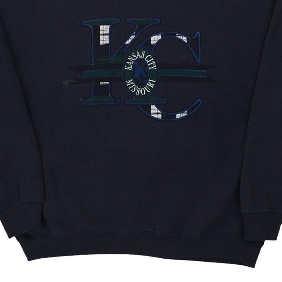 Vintage navy Kansas City  Lee Sweatshirt - mens x-large