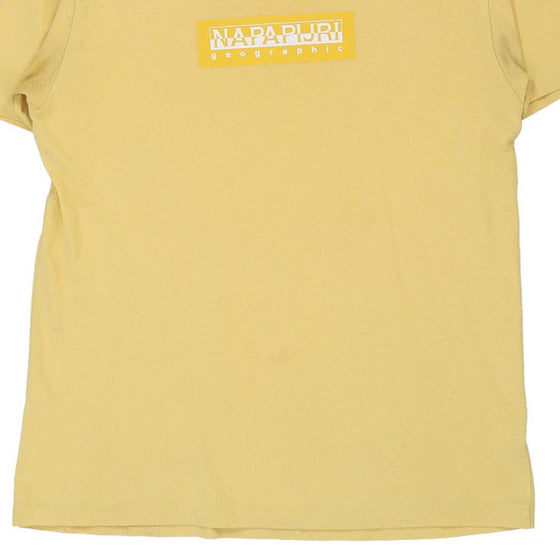 Vintage yellow Napapijri T-Shirt - mens large