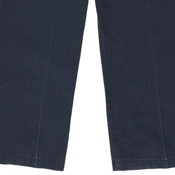 Dickies Trousers - 35W 28L Navy Polyester Blend - Thrifted.com