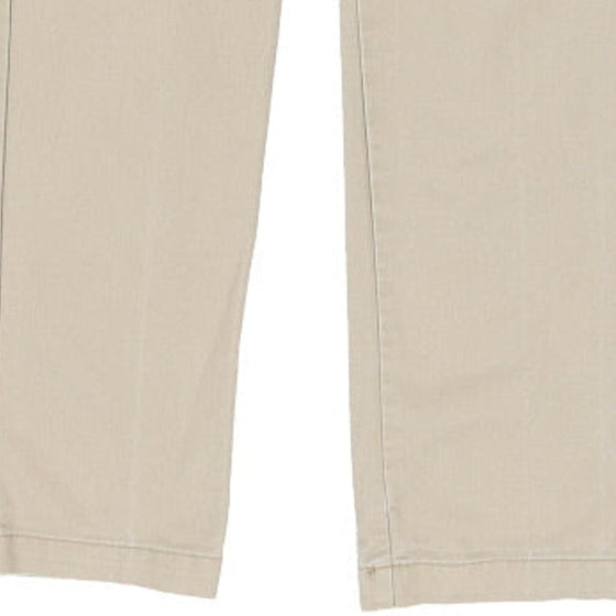 Dickies Trousers - 32W UK 10 Beige Cotton Blend - Thrifted.com